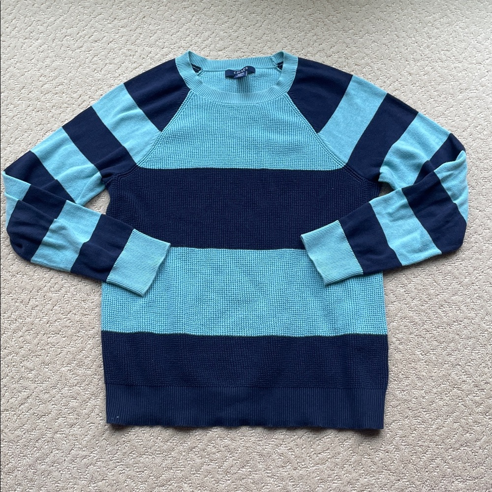 Chaps blue striped sweater women’s medium